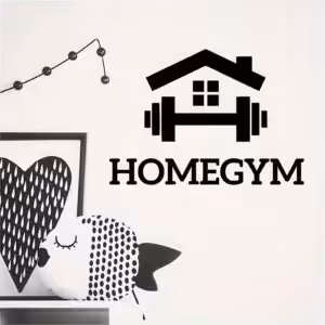 Homegym Wandaufkleber 60x40 cm – Motivations Spruch Fitness Wanddeko