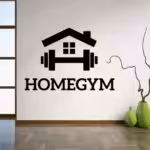 Homegym Wandaufkleber 60x40 cm – Motivations Spruch Fitness Wanddeko