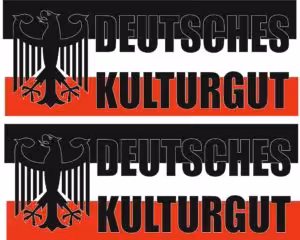 Deutsches Kulturgut Aufkleber 2 Stk – Vintage Adler Sticker für Oldtimer