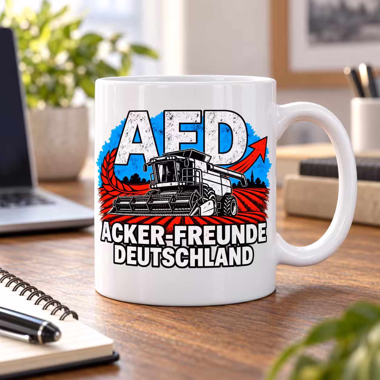 Acker-Freunde Deutschland Mähdrescher Tasse 330 ml – Landwirt Bauern Geschenk Satire 3 Mähdrescher Tasse 330 ml – Geschenkidee für Landwirte und Bauern