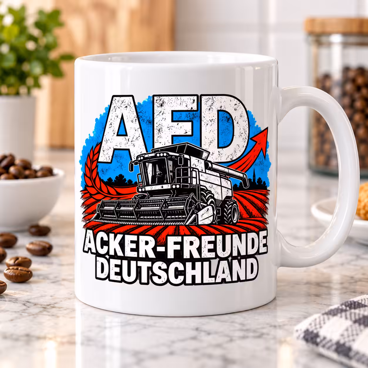 Acker-Freunde Deutschland Mähdrescher Tasse 330 ml – Landwirt Bauern Geschenk Satire 4 Acker-Freunde Deutschland Keramiktasse – Landwirtschaft Satire