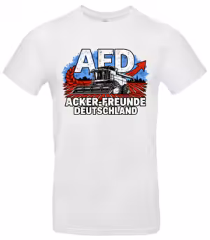 Acker-Freunde Deutschland Mähdrescher T-Shirt Schwarz – Frontansicht