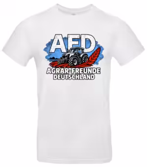Agrar-Freunde Deutschland Traktor T-Shirt Schwarz – Frontansicht