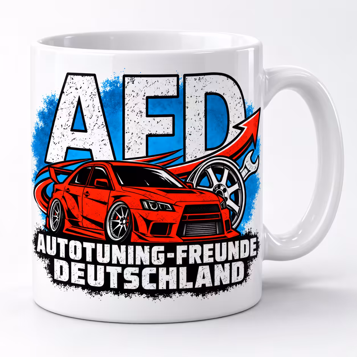 Autotuning-Freunde Deutschland Tasse 330 ml – Tuning Auto Geschenk Satire 3 Tuning Auto Tasse 330 ml – Geschenk für Tuner und Schrauber