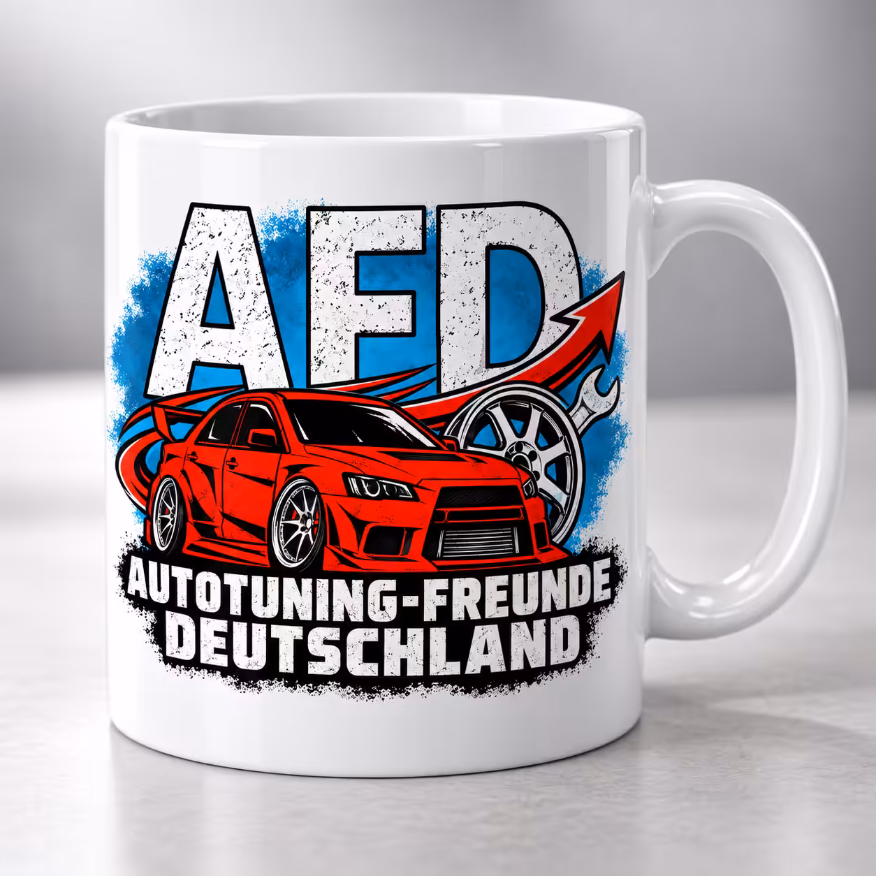 Autotuning-Freunde Deutschland Tasse 330 ml – Tuning Auto Geschenk Satire 5 Autotuning-Freunde Deutschland Tasse – Werkstatt und Auto Geschenk