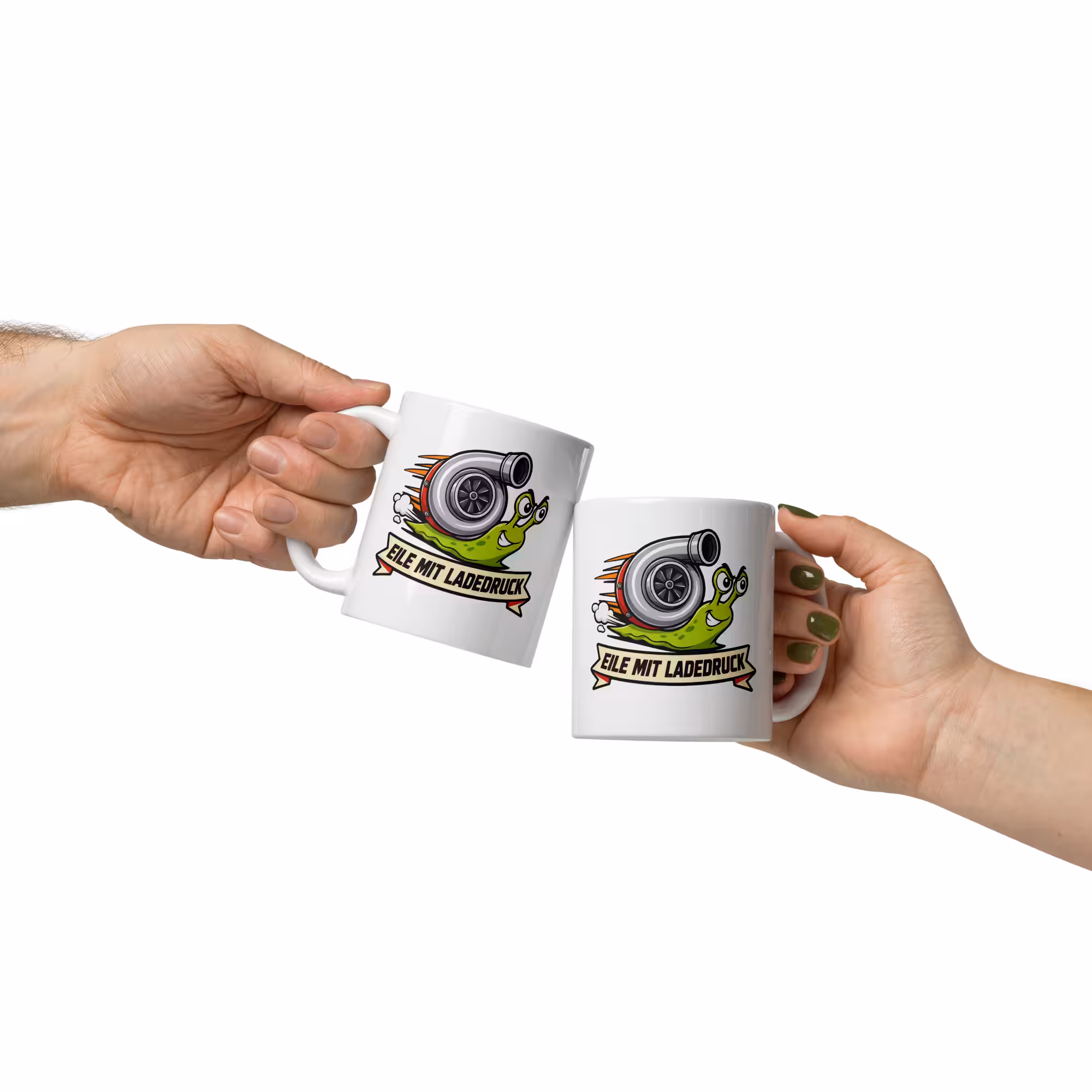 Kaffee mit Ladedruck Tasse 330 ml – Lustige Tuning Keramiktasse 2 Kaffee mit Ladedruck Keramiktasse für Tuning Fans
