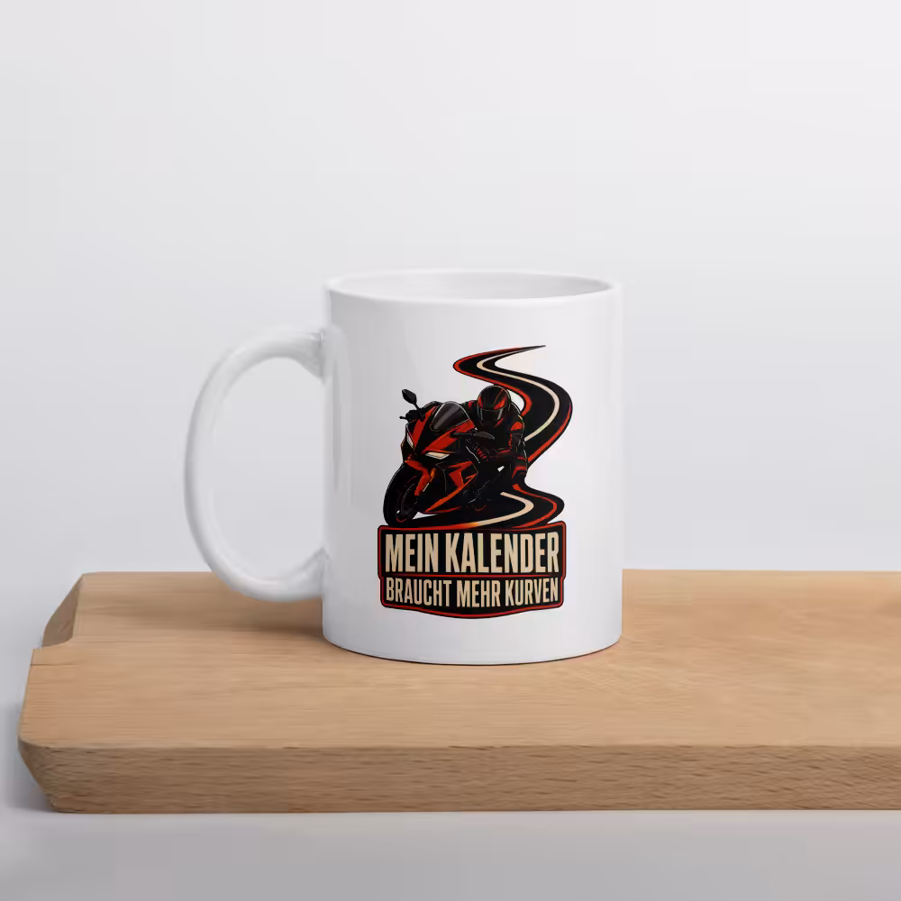 Mein Kalender braucht mehr Kurven Tasse 330 ml – Lustige Auto Keramiktasse 4 Mein Kalender braucht mehr Kurven Tasse – Produktbild 4