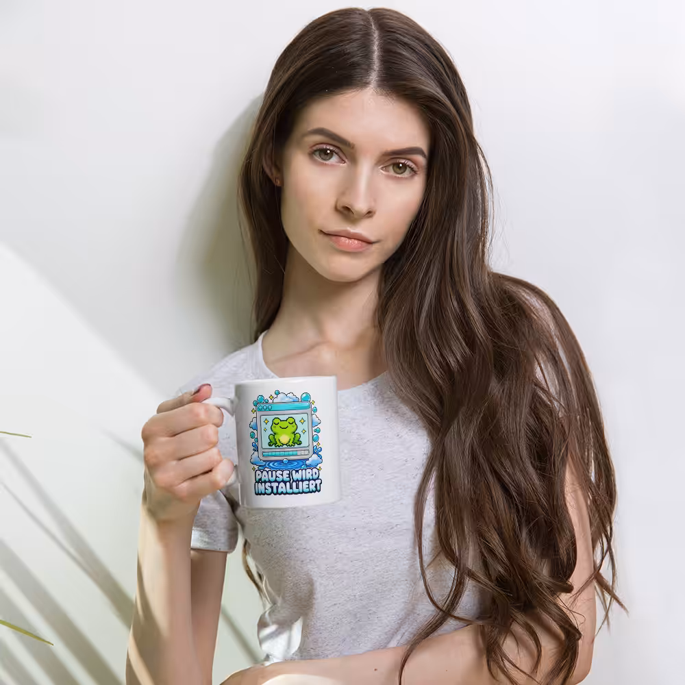 Pause wird installiert Tasse 330 ml – Lustige IT Büro Keramiktasse 5 Pause wird installiert Tasse – Produktbild 5