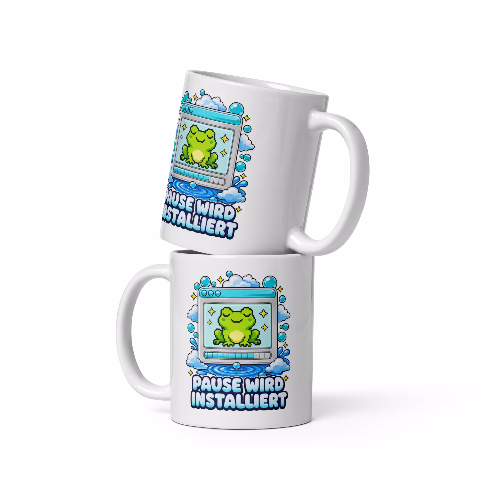 Pause wird installiert Tasse 330 ml – Lustige IT Büro Keramiktasse 1 Pause wird installiert Tasse – Produktbild 1