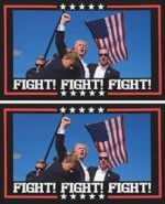 Donald Trump Aufkleber 2er Set 9x15 cm wetterfest