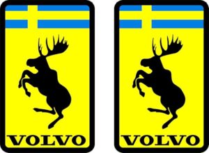 Elch Embleme Aufkleber 2er Set für Volvo, waschstraßenfest