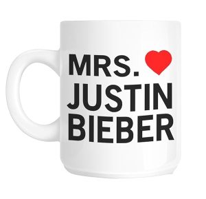 Acen Mrs. Justin Bieber Tasse Geschenkidee Fanbecher