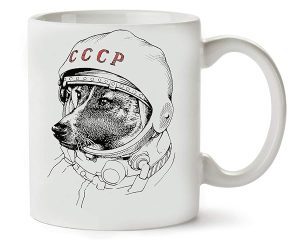klassische Teetasse Laika Weltraum-Hund 325ml