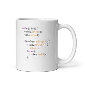 Informatiker Tasse mit Debugging Spruch, Keramikbecher