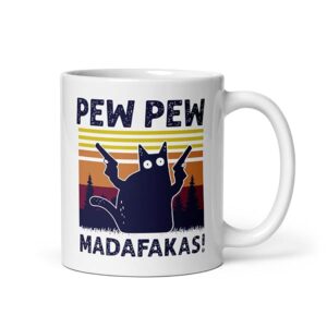 Pew Pew Madafakas Tasse 330 ml für Katzenfans