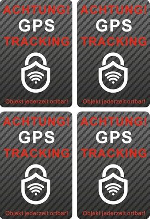 GPS Tracker Fahrrad Aufkleber Premium in Carbon Optik