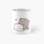 Snuggles Kaffeetasse Mochi Pfirsich und Goma Katze 330ml