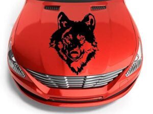 Wolfskopf Auto Aufkleber Premium 55x43 cm für Wohnmobil