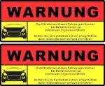 Achtung Vibration Aufkleber Premium 10x5,5 cm wetterfest