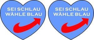 AFD Wahl-Aufkleber 10 cm 2er Set wetterfest