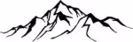 Berge Umriss Auto Aufkleber Premium 21x6,5 cm