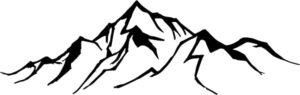 Berge Umriss Auto Aufkleber Premium 21x6,5 cm