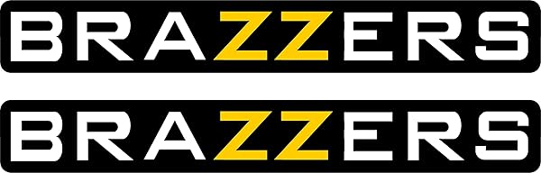 Brazzers Aufkleber Set 2 Stück wetterfest 20 x 2,5 cm 1 Brazzers Aufkleber Set 2 Stück wetterfest 20 x 2,5 cm