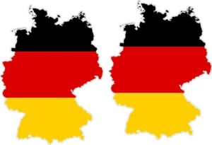 Deutschland Silhouetten Aufkleber 2er Set wetterfest