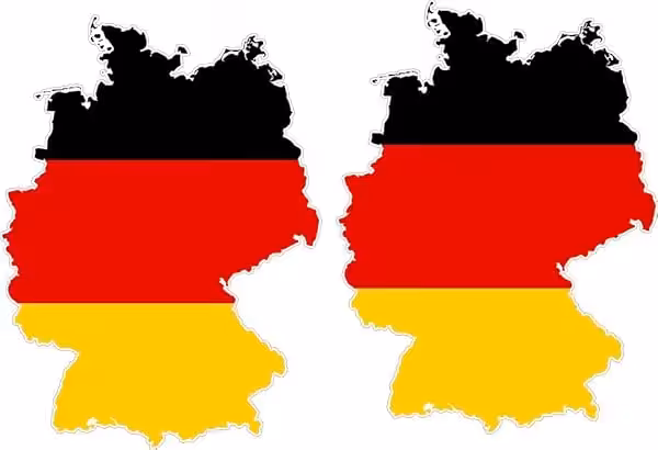 Deutschland Silhouetten Aufkleber 2er Set wetterfest 1 Deutschland Silhouetten Aufkleber 2er Set wetterfest