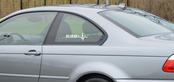 E46 Herzschlag Aufkleber Tuning Sticker Weiß 2er Set 2 E46 Herzschlag Aufkleber Tuning Sticker Weiß 2er Set