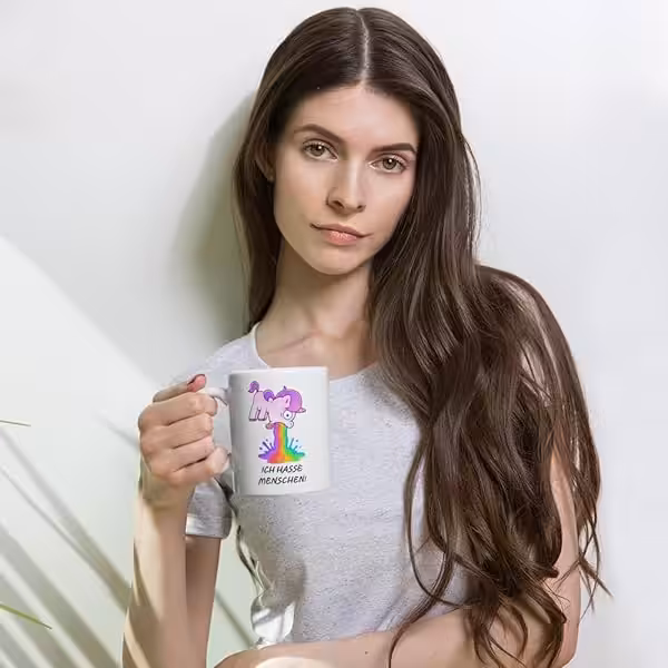 Einhorn Tasse 330 ml mit kotzendem Motiv, lustig 6 Einhorn Tasse 330 ml mit kotzendem Motiv, lustig