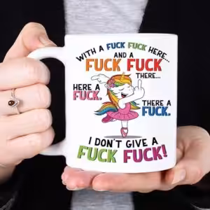 Einhorn Tasse 330ml Keramik mit frechem Spruch