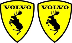 Elch Embleme Aufkleber 2er Set waschstraßenfest