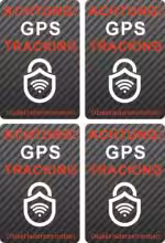 GPS Tracker Fahrrad Aufkleber Premium in Carbon Optik