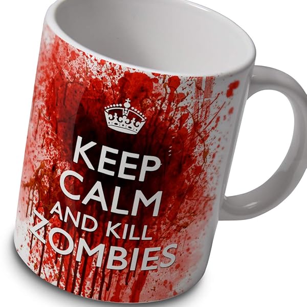 Keep Calm and Kill Zombies blutige Keramiktasse 1 Keep Calm and Kill Zombies blutige Keramiktasse