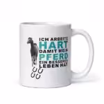 Keramik Kaffeetasse mit Tiermotiv, 330 ml, lustiger Spruch