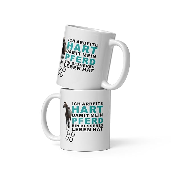 Keramik Kaffeetasse mit Tiermotiv, 330 ml, lustiger Spruch 2 Keramik Kaffeetasse mit Tiermotiv, 330 ml, lustiger Spruch