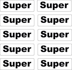 Kraftstoff-Aufkleber Set 10x 5x1 cm wetterfest selbstklebend