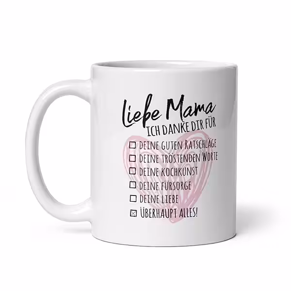 Liebe Mama Tasse 330 ml Geschenk zum Muttertag 1 Liebe Mama Tasse 330 ml Geschenk zum Muttertag