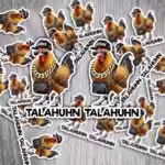 Talahuhn Meme Aufkleber 2er Set 13 x 9 cm Vinyl