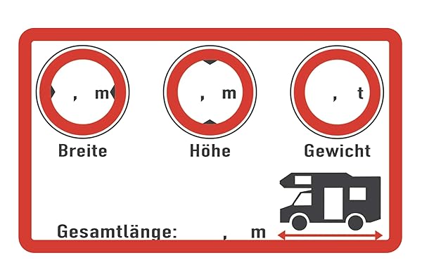 Wohnmobil Aufkleber Set 2er beschreibbar 10x6 cm 1 Wohnmobil Cockpit Aufkleber 2er Set 10 x 6 cm beschriftbar