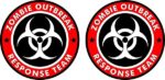 Zombie Aufkleber 100x100 mm Premium wetterfest Vinyl