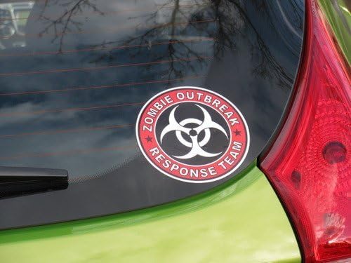 Zombie Aufkleber 100x100 mm Premium wetterfest Vinyl 2 Zombie Aufkleber 100x100 mm Premium wetterfest Vinyl