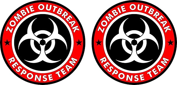 Zombie Aufkleber 100x100 mm Premium wetterfest Vinyl 1 Zombie Aufkleber 100x100 mm Premium wetterfest Vinyl